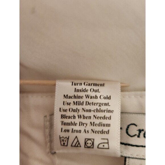 NEW Coldwater Creek Pants Size 14 Sateen Crop White NWT‎ See Description - Picture 7 of 11